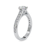 Load image into Gallery viewer, 70-Pointer Solitaire Platinum Diamond Shank Engagement Ring JL PT 0027-B
