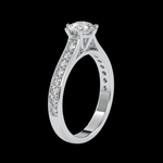 Load image into Gallery viewer, 2-Carat Lab Grown Solitaire Diamond Shank Platinum Engagement Ring JL PT LG G 0027-D
