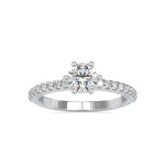Load image into Gallery viewer, 1.50-Carat Lab Grown Solitaire Platinum Diamond Shank Engagement Ring JL PT LG G 0029-C

