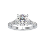 Load image into Gallery viewer, 1-Carat Solitaire Platinum Diamond Shank Engagement Ring JL PT LG G 0100-B
