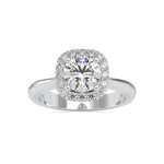 Load image into Gallery viewer, 2-Carat Lab Grown Solitaire Platinum Diamond Halo Engagement Ring JL PT LG G 0101-D
