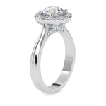 Load image into Gallery viewer, 2-Carat Lab Grown Solitaire Platinum Diamond Halo Engagement Ring JL PT LG G 0101-D
