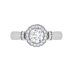 Load image into Gallery viewer, 70-Pointer Solitaire Halo Diamond Platinum Engagement Ring JL PT WB5996E-B
