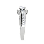 Load image into Gallery viewer, 2-Carat Lab Grown Solitaire Platinum Diamond Split Shank Engagement Ring JL PT LG G WB6005E-D
