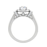 Load image into Gallery viewer, 50-Pointer Solitaire Halo Diamond Platinum Engagement Ring JL PT WB5996E-A
