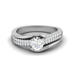 Load image into Gallery viewer, 1.50-Carat Lab Grown Solitaire Platinum Diamond Split Shank Engagement Ring JL PT LG G WB6005E-C

