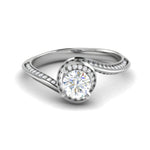 Load image into Gallery viewer, 70-Pointer Lab Grown Solitaire Diamond Twisted Shank Platinum Ring JL PT RP RD LG G 113-A
