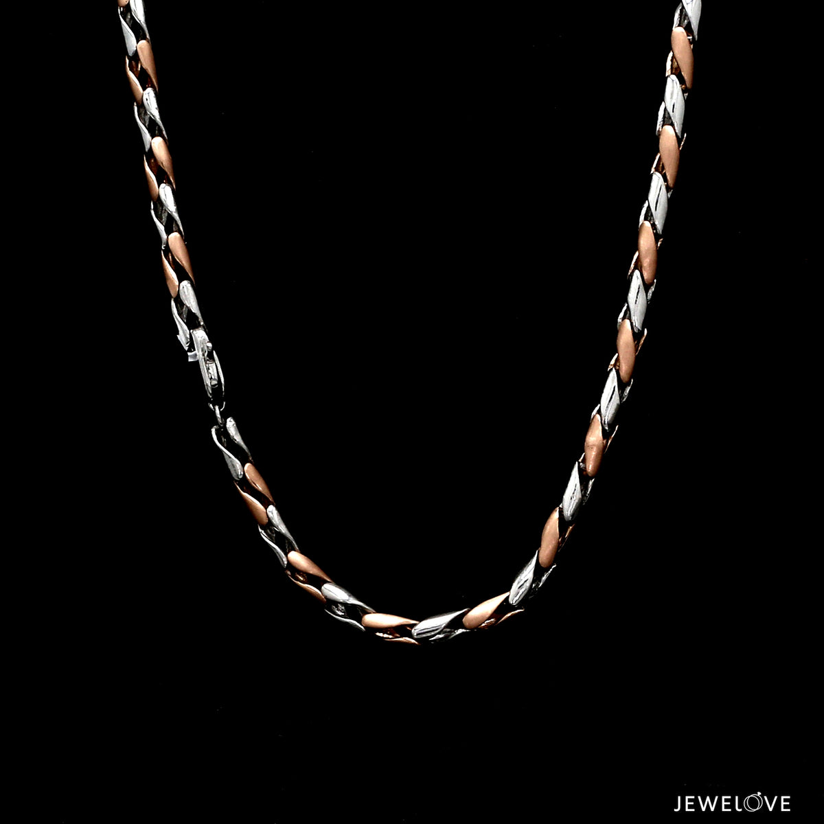 3.5mm Platinum Rose Gold Chain for Men JL PT CH 1345 – Jewelove.US