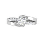 Load image into Gallery viewer, 50-Pointer Lab Grown Solitaire Diamond Shank Platinum Ring JL PT RP RD LG G 121
