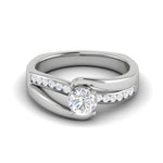 Load image into Gallery viewer, 1.50-Carat Lab Grown Solitaire Diamond Shank Platinum Ring JL PT RP RD LG G 121-C
