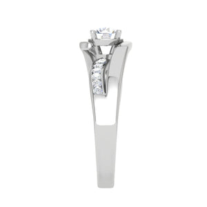 1-Carat Lab Grown Solitaire Diamond Shank Platinum Ring JL PT RP RD LG G 121-B