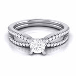 Load image into Gallery viewer, 1-Carat Lab Grown Platinum Solitaire Engagement Ring with Split Shank JL PT LG G R-22-B
