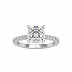 Load image into Gallery viewer, 50-Pointer Lab Grown Solitaire Platinum Diamond Shank Engagement Ring JL PT LG G 0052
