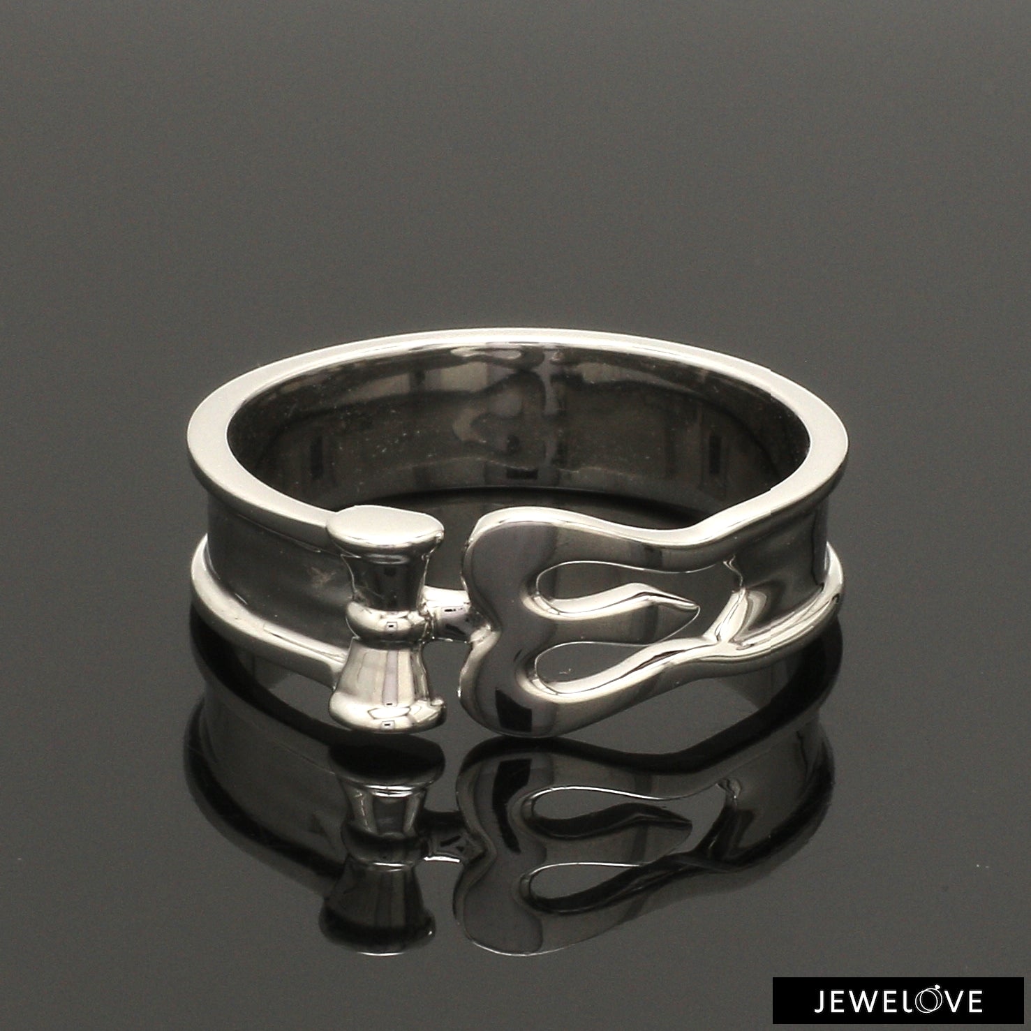 Platinum OM Trishul Ring for Men JL PT 1367