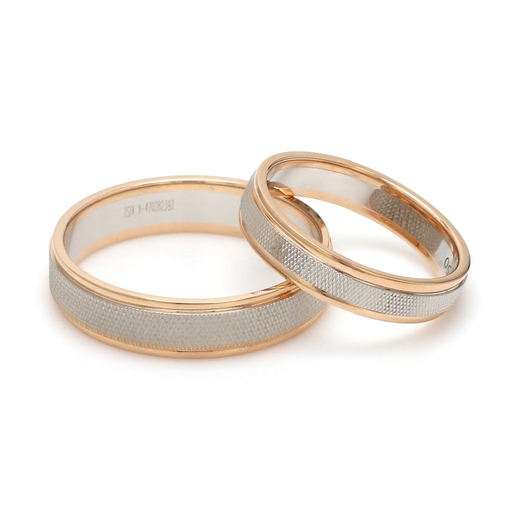 Designer Unisex Platinum & Rose Gold Couple Rings JL PT 1121  Both Jewelove.US