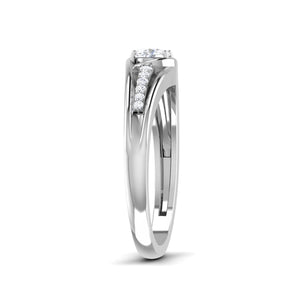 0.20 cts. Solitaire Platinum Diamond Shank Engagement Ring JL PT 6999   Jewelove.US