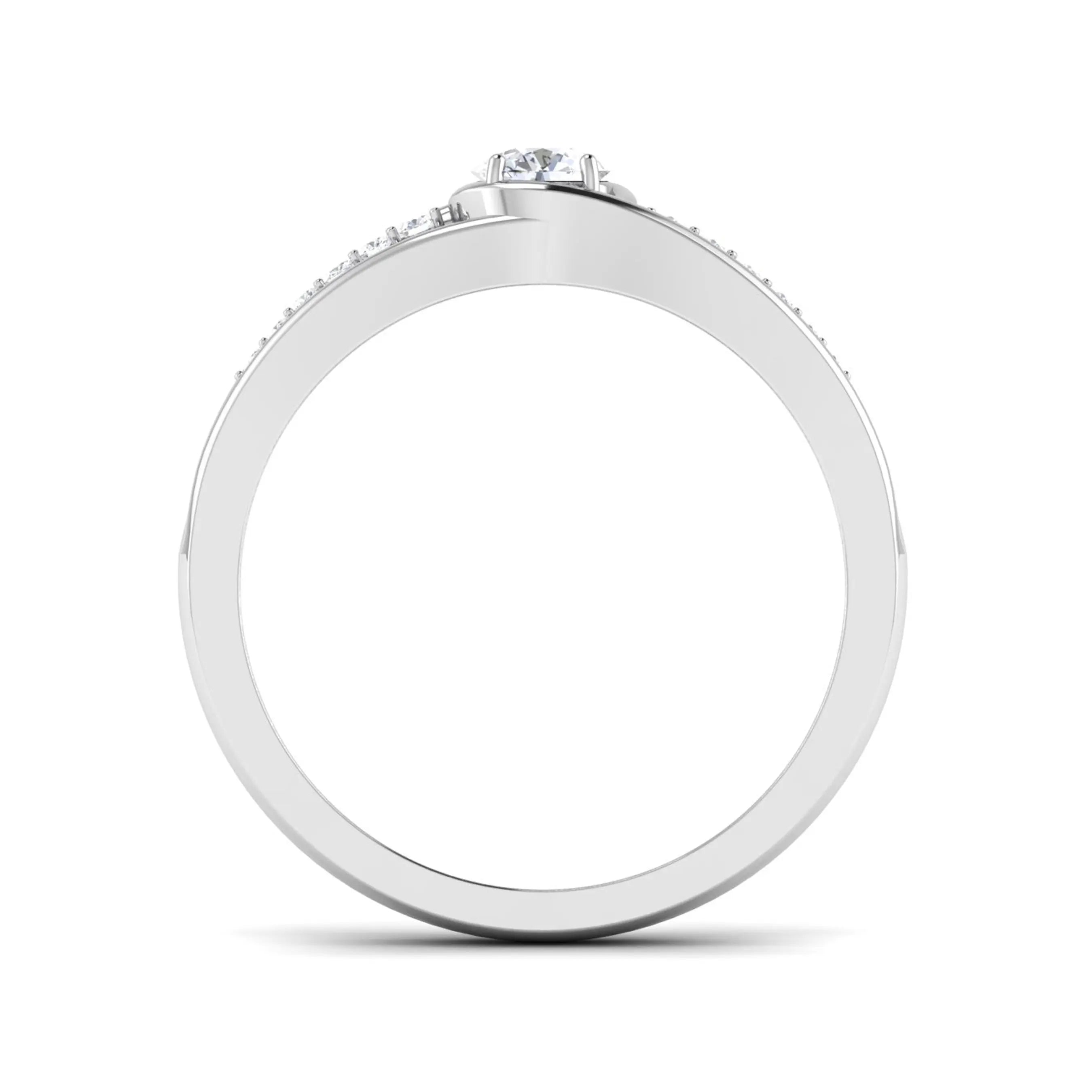 0.20 cts. Solitaire Platinum Diamond Shank Engagement Ring JL PT 6999   Jewelove.US