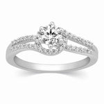 Load image into Gallery viewer, 0.30 cts. Solitaire Engagement Ring for Women with a Curvy Diamond Shank JL PT 331   Jewelove.US
