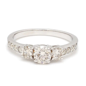 0.50 cts. Platinum Solitaire Engagement Ring with Diamond Accents JL PT 327-A  VS-J Jewelove