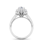 Load image into Gallery viewer, 50-Pointer Lab Grown Solitaire Platinum Double Halo Diamond Engagement Ring JL PT LG G 6603
