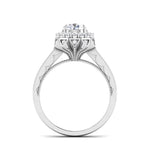 Load image into Gallery viewer, 2-Carat Lab Grown Solitaire Platinum Double Halo Diamond Engagement Ring JL PT LG 6603-D
