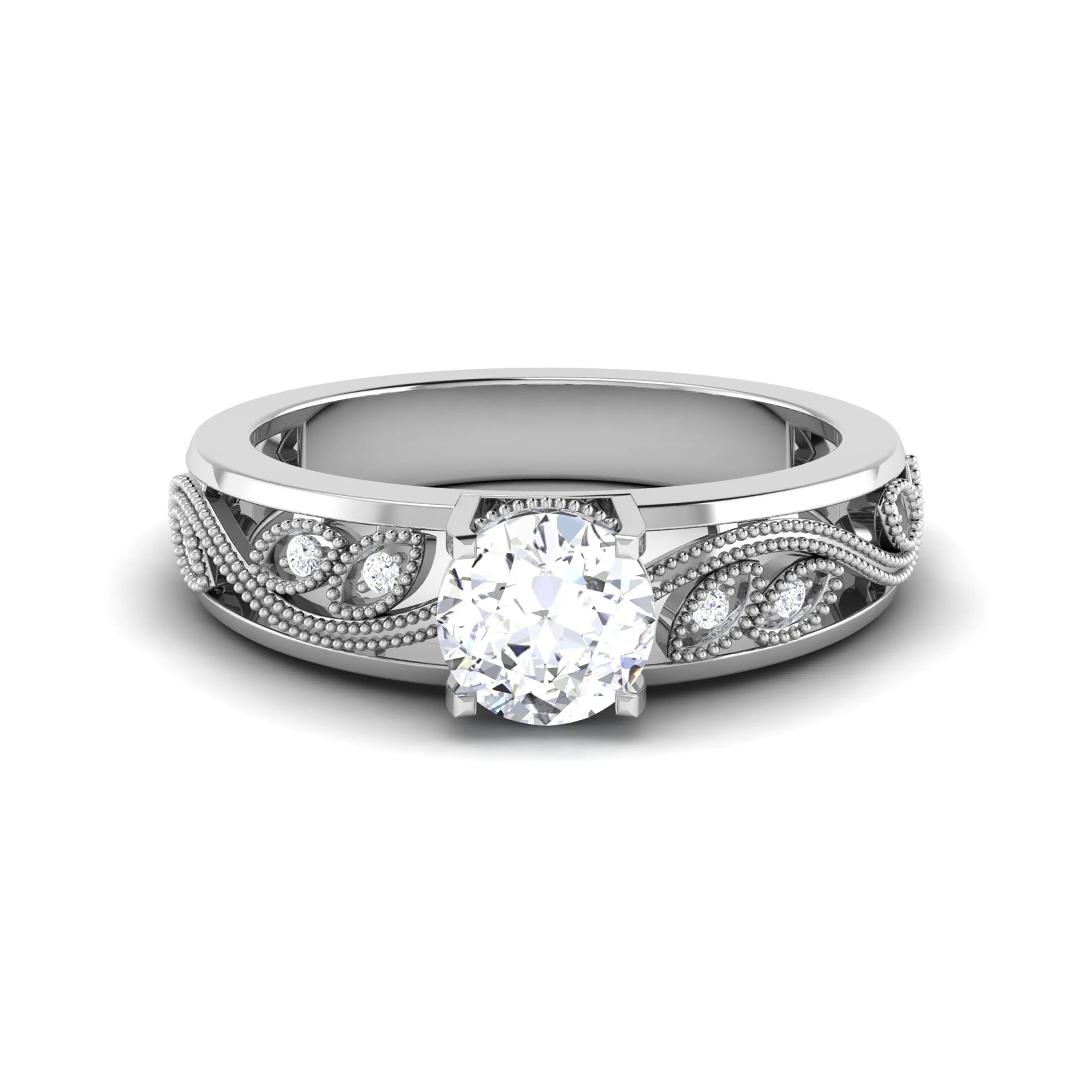 0.50cts. Solitaire Designer Platinum Engagement Ring JL PT 6847   Jewelove.US