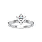 Load image into Gallery viewer, 50-Pointer Lab Grown Solitaire 6 Prong Platinum Engagement Ring JL PT LG G 0020
