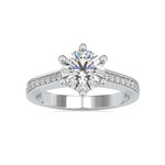 Load image into Gallery viewer, 1-Carat Lab Grown Solitaire Diamond Shank Platinum Engagement Ring JL PT LG 0023-B
