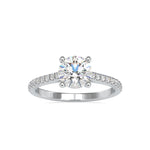 Load image into Gallery viewer, 50-Pointer Lab Grown Solitaire Platinum Diamond Shank Engagement Ring JL PT LG G 0024

