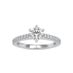 Load image into Gallery viewer, 50-Pointer Lab Grown Solitaire Platinum Diamond Shank Engagement Ring JL PT LG G 0028
