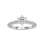 Load image into Gallery viewer, 1-Carat Lab Grown Solitaire Platinum Diamond Shank Engagement Ring JL PT LG G 0028-B
