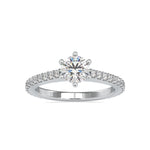 Load image into Gallery viewer, 2-Carat Lab Grown Solitaire Platinum Diamond Shank Engagement Ring JL PT LG G 0028-D
