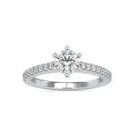 Load image into Gallery viewer, 1.50-Carat Lab Grown Solitaire Platinum Diamond Shank Engagement Ring JL PT LG G 0028-C
