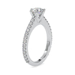 Load image into Gallery viewer, 50-Pointer Lab Grown Solitaire Platinum Diamond Shank Engagement Ring JL PT LG G 0028
