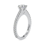 Load image into Gallery viewer, 1.50-Carat Lab Grown Solitaire Platinum Diamond Shank Engagement Ring JL PT LG G 0028-C

