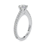 Load image into Gallery viewer, 1.50-Carat Lab Grown Solitaire Diamond Shank Platinum Engagement Ring JL PT LG 0028-C
