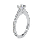 Load image into Gallery viewer, 1-Carat Lab Grown Solitaire Platinum Diamond Shank Engagement Ring JL PT LG G 0028-B

