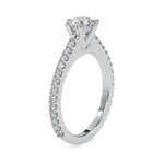 Load image into Gallery viewer, 2-Carat Lab Grown Solitaire Platinum Diamond Shank Engagement Ring JL PT LG G 0028-D
