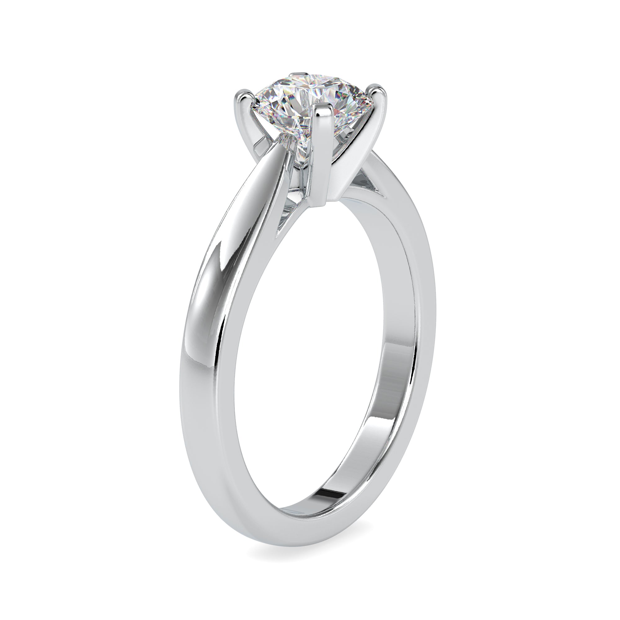 70-Pointer Lab Grown Solitaire Platinum Engagement Ring JL PT LG G 0056-A