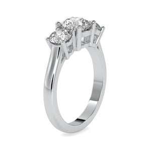 1.50-Carat Lab Grown Solitaire Diamond Accent Engagement Platinum Ring JL PT LG G 0058-C