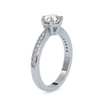 Load image into Gallery viewer, 1.50-Carat Lab Grown Solitaire Platinum Diamond Shank Engagement Ring JL PT LG G 0063-C
