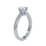 Load image into Gallery viewer, 50-Pointer Lab Grown Solitaire Platinum Diamond Shank Engagement Ring JL PT LG G 0063
