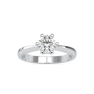 0.50cts. Solitaire 6 Prong Platinum Engagement Ring JL PT 0064   Jewelove.US