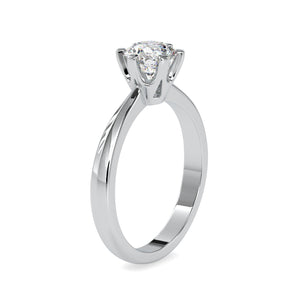 0.50cts. Solitaire 6 Prong Platinum Engagement Ring JL PT 0064   Jewelove.US