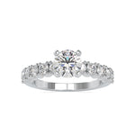 Load image into Gallery viewer, 2-Carat Lab Grown Solitaire Diamond Shank Platinum Engagement Ring JL PT LG 0067-B
