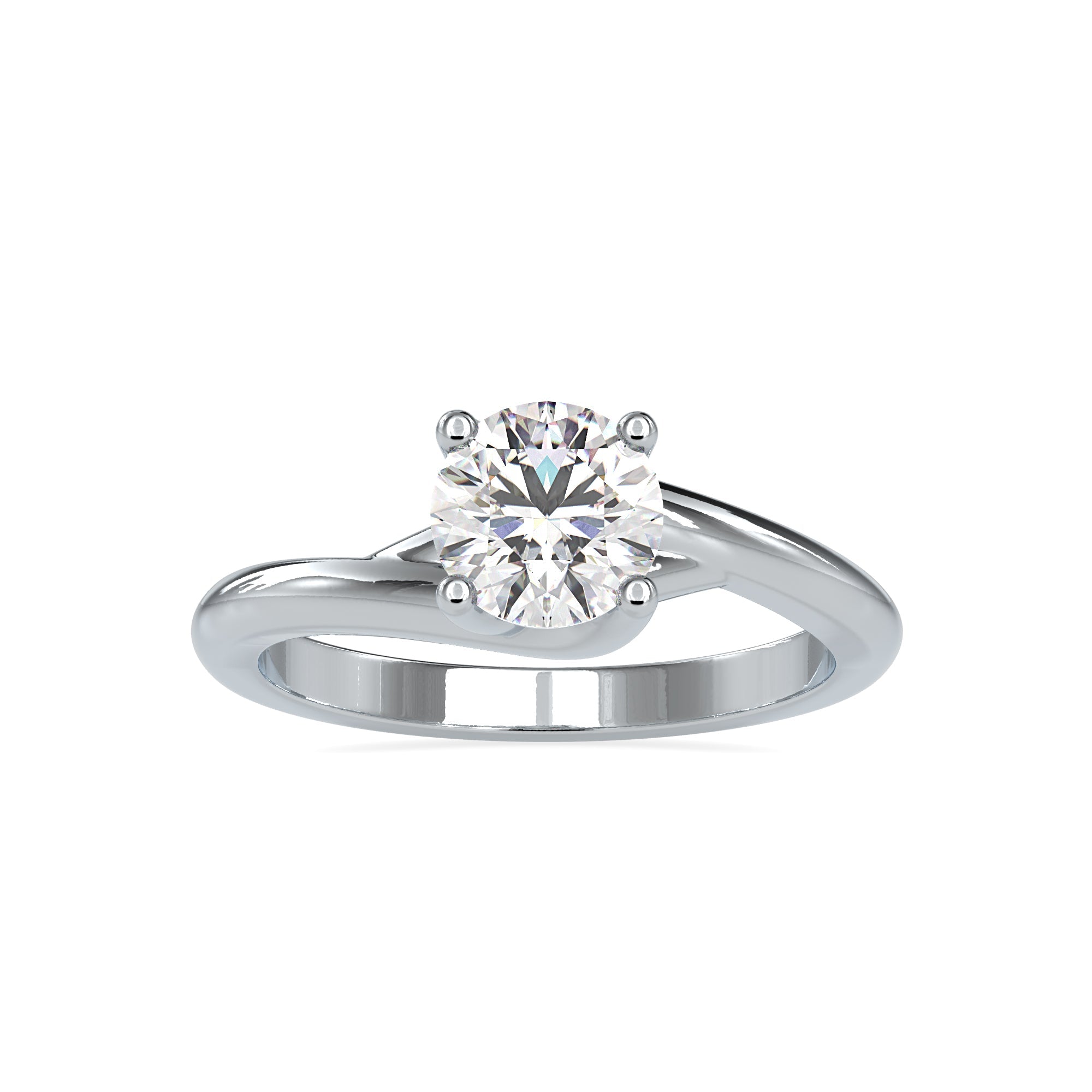 70-Pointer Lab Grown Solitaire Platinum Engagement Ring JL PT LG G 0072-A