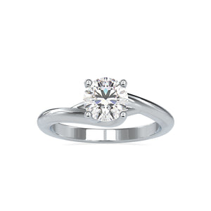 70-Pointer Lab Grown Solitaire Platinum Engagement Ring JL PT LG G 0072-A