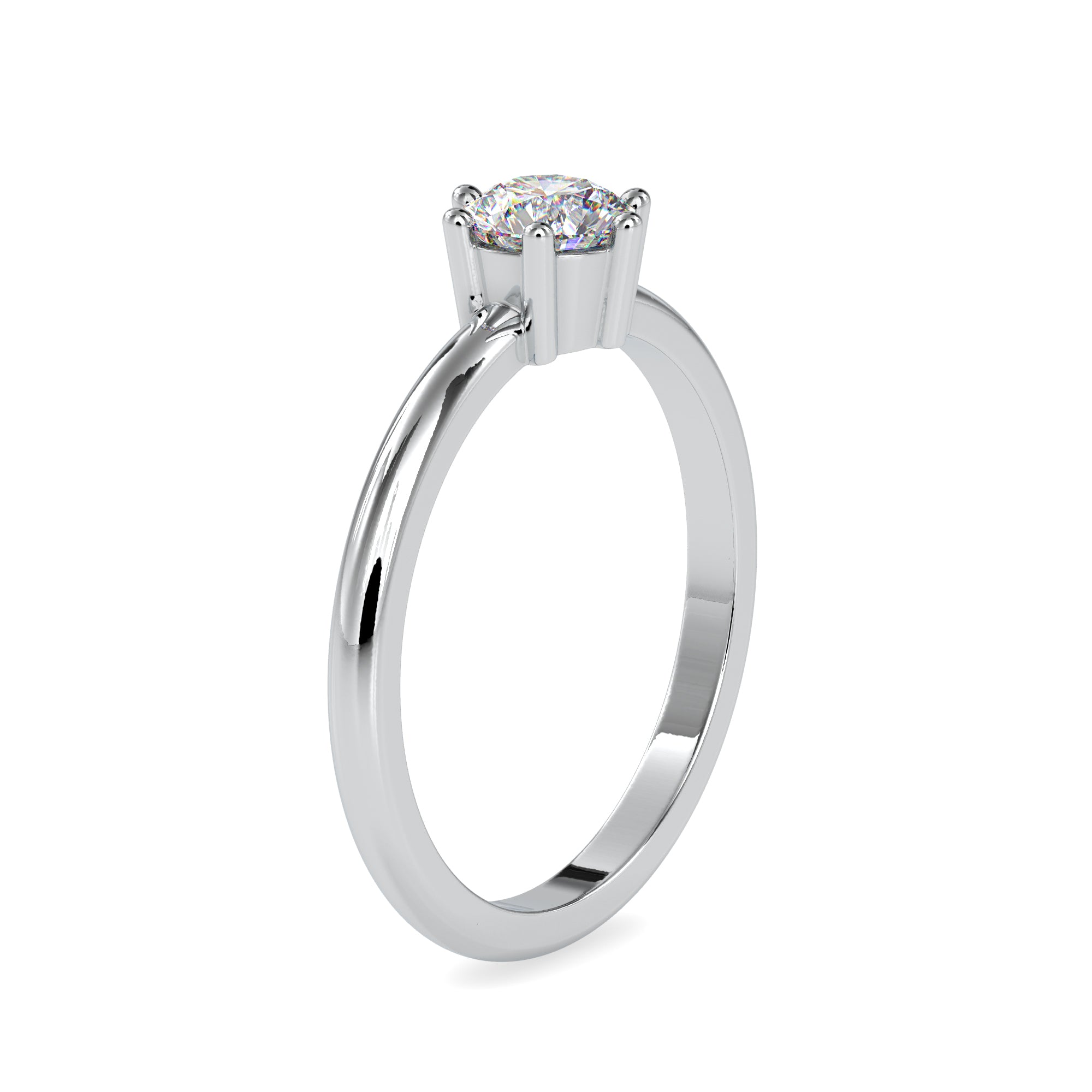 1-Carat Lab Grown Solitaire Platinum Engagement Ring JL PT LG 0078-B