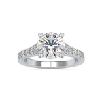 Load image into Gallery viewer, 2-Carat Solitaire Platinum Diamond Shank Engagement Ring JL PT LG G 0100-D
