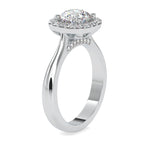 Load image into Gallery viewer, 2-Carat Lab Grown Solitaire Platinum Diamond Halo Engagement Ring JL PT LG 0101-D
